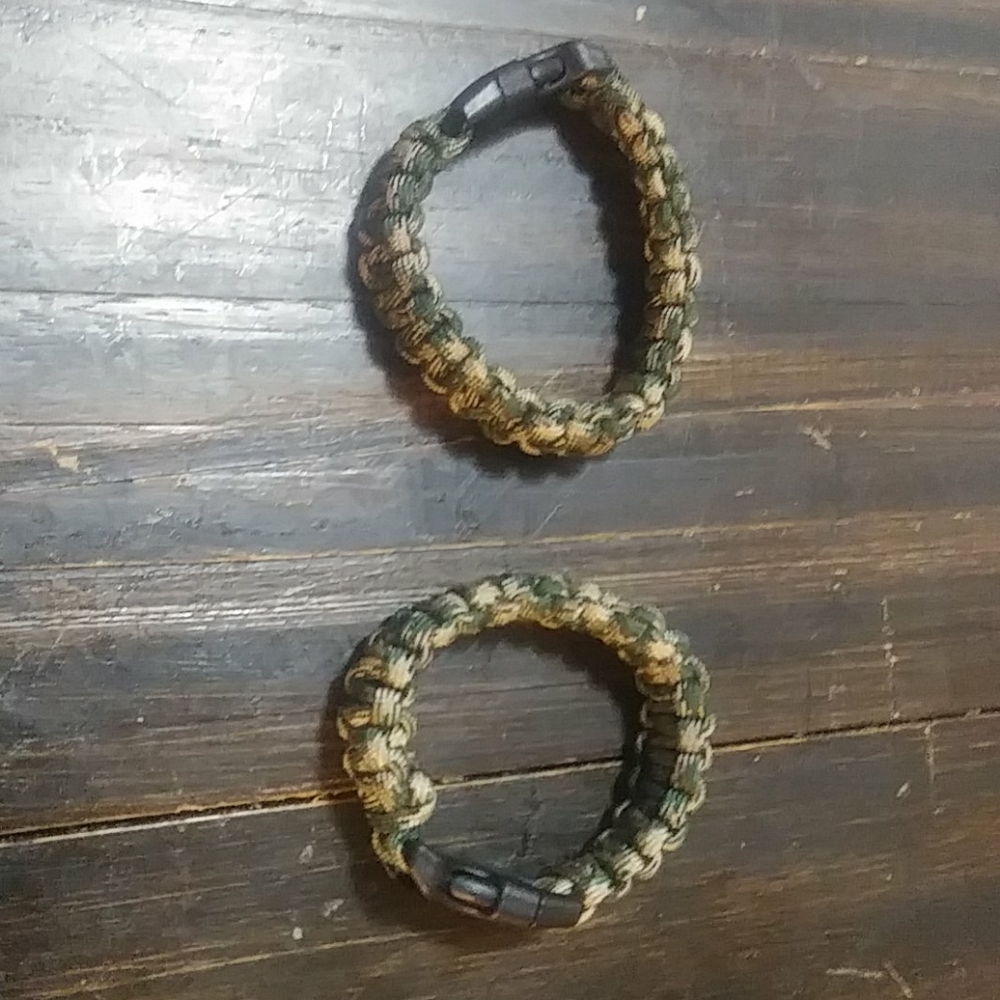 Two camoflauge 7 1/2 inches long braclets